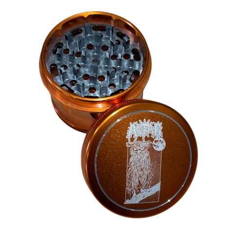 Altar Owl Herb Grinder (Orange)