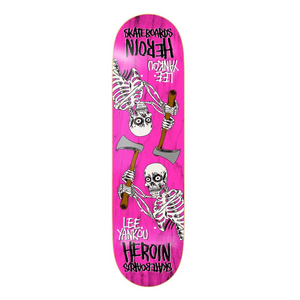 Heroin Skateboards Lee Yankou Axe Skeletons Assort Veneers Deck 8.25"